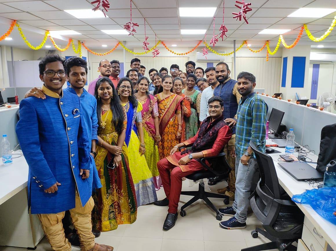 Holi in Hyderabad Office