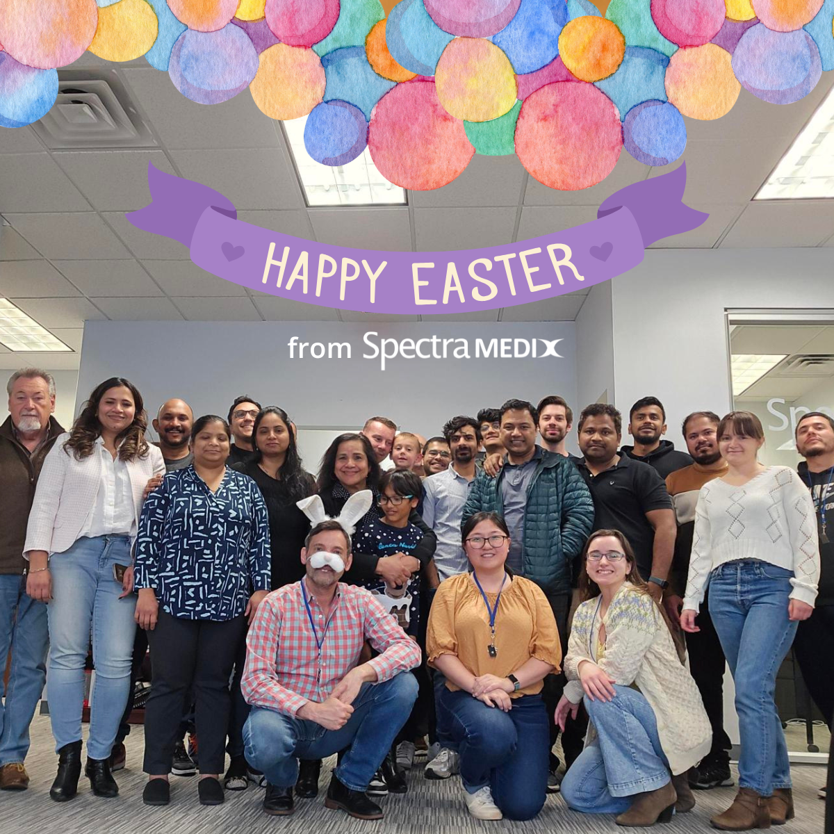easter office group photo
